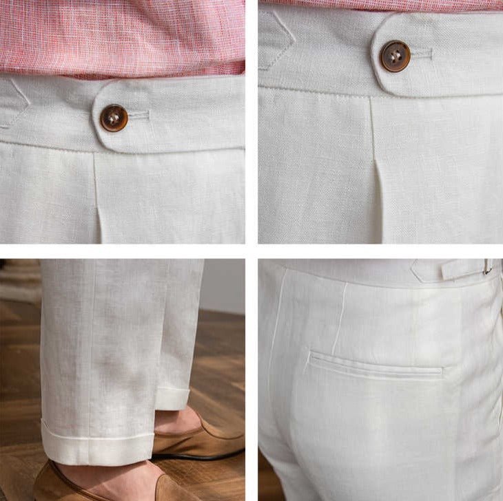 St. Barts | Pleated Linen Trousers