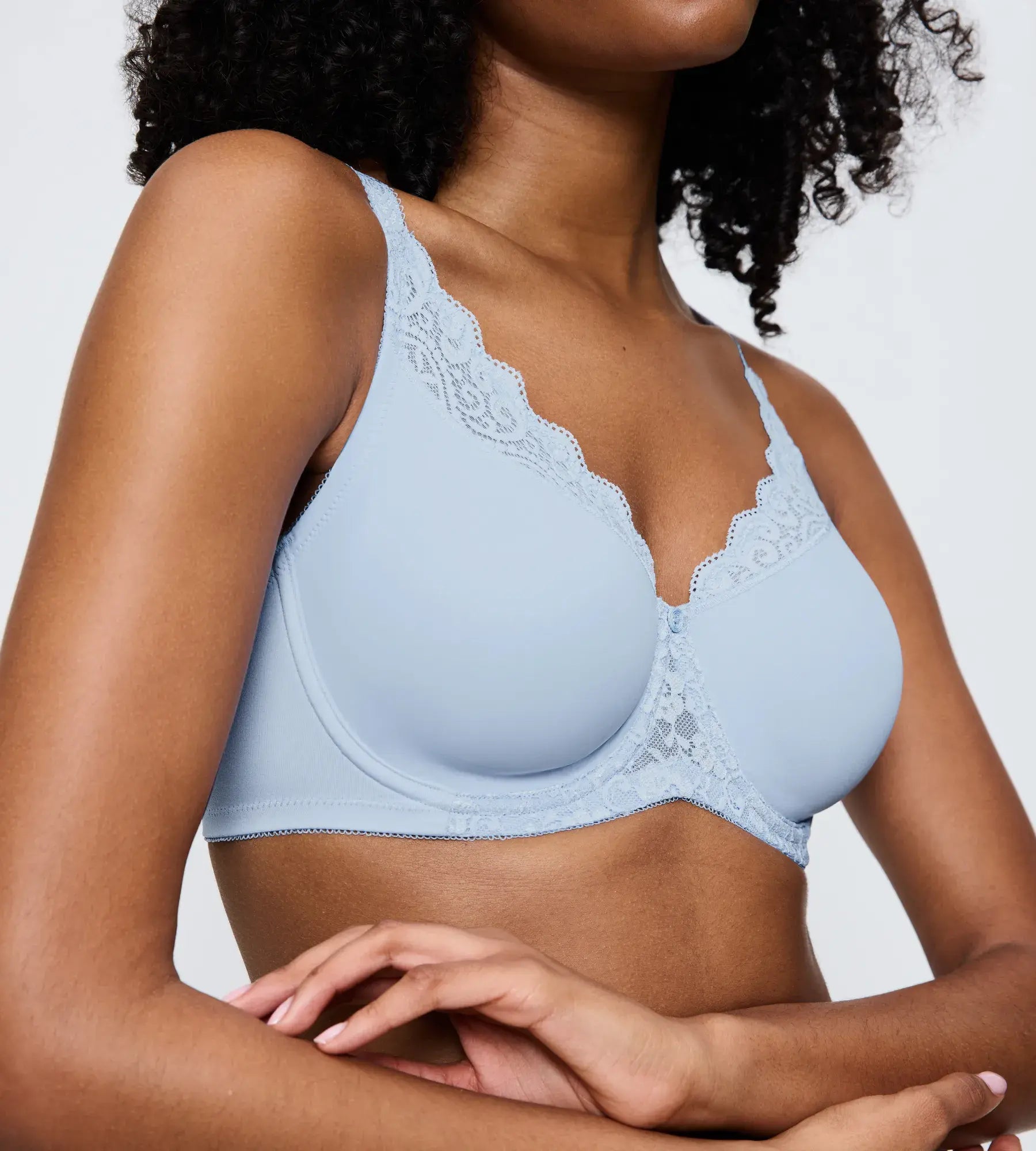 Underwired bra seamless minimizer - Amourette W01 R - 00SH Ice blue