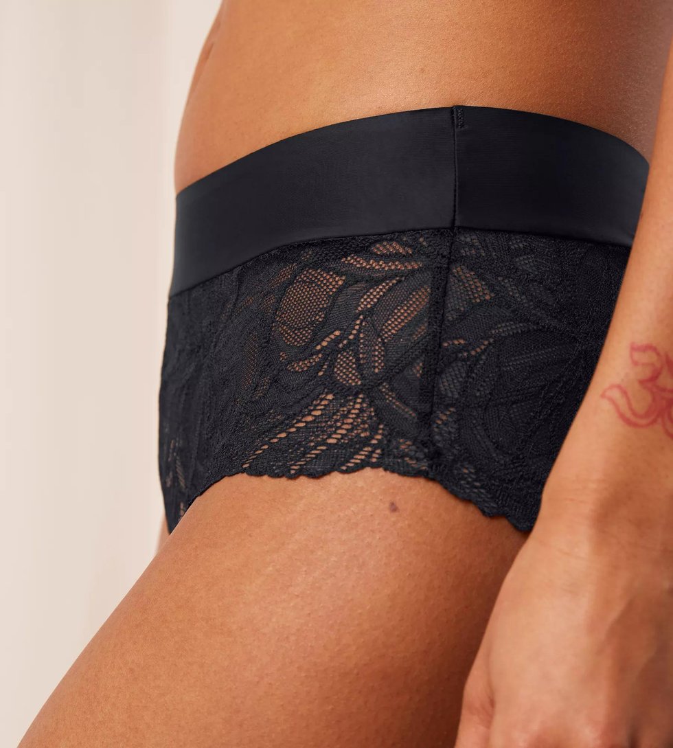 hipster - Body Make-Up Illusion Lace Shorty R* - Black