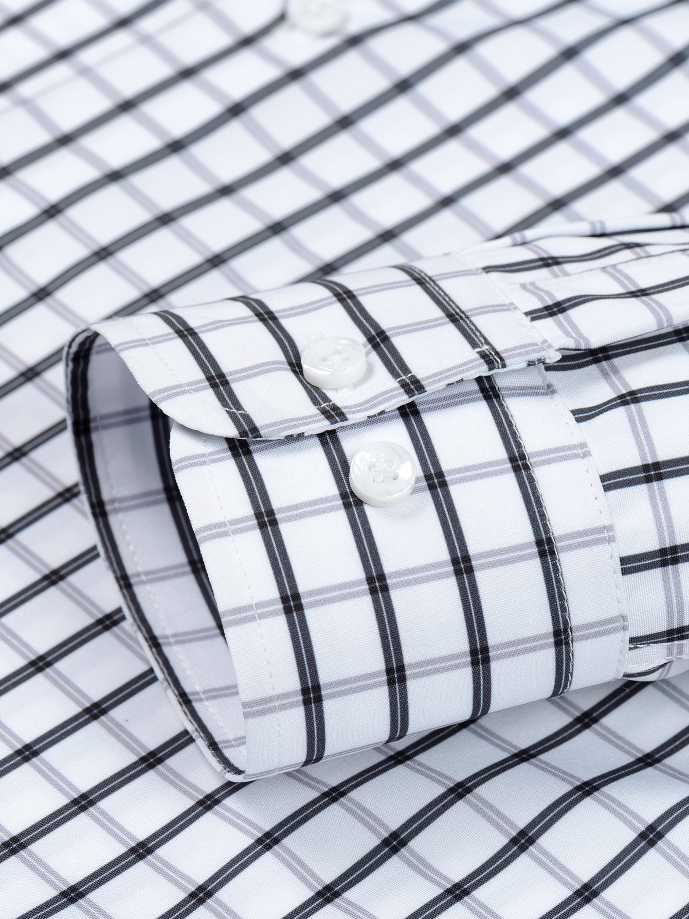 Checked Long Sleeve Shirt with Buttons & Slim Fit Narrow Leg Pants