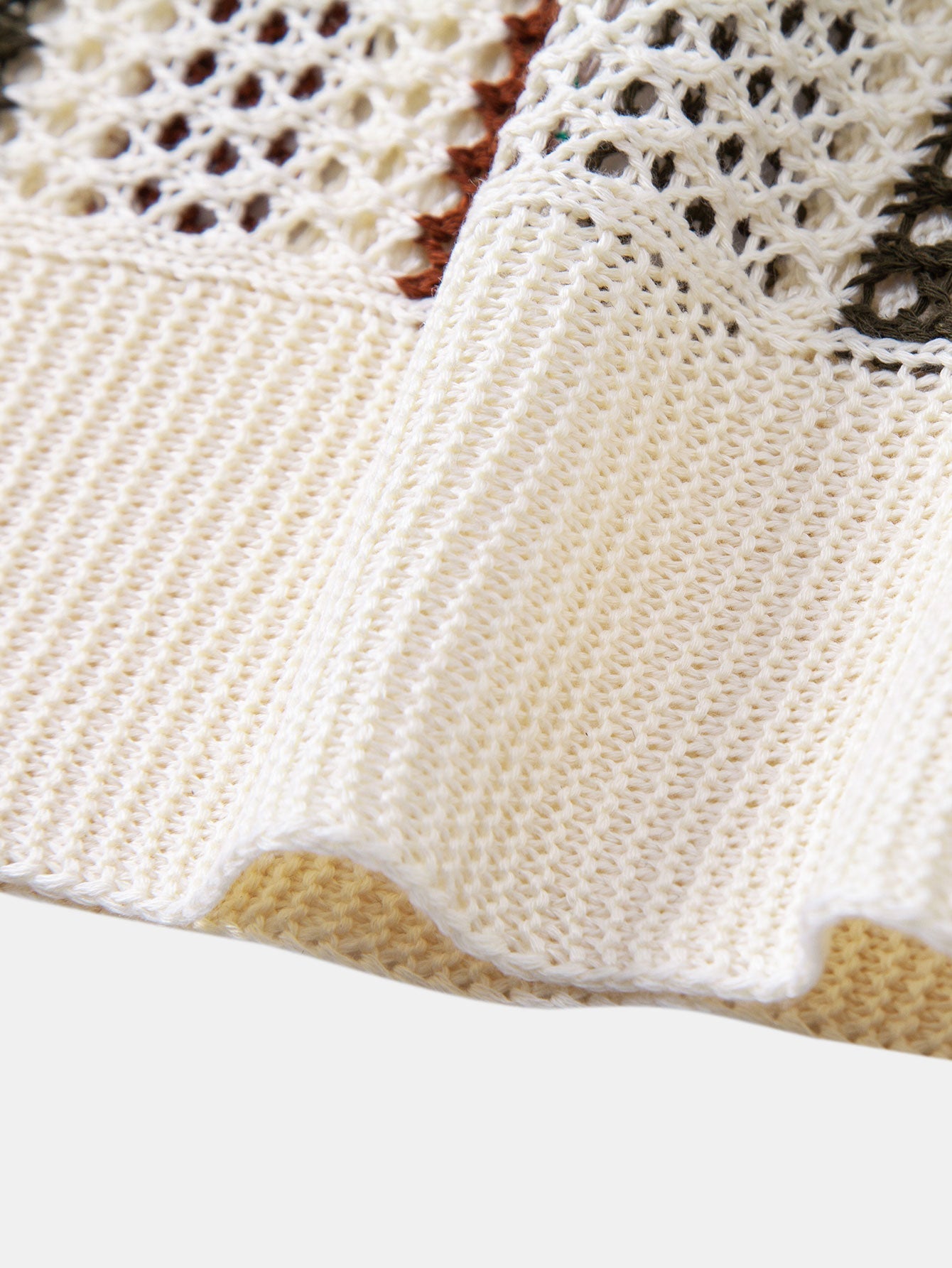 Crochet Polo Shirt & Straight-Leg Linen Trousers