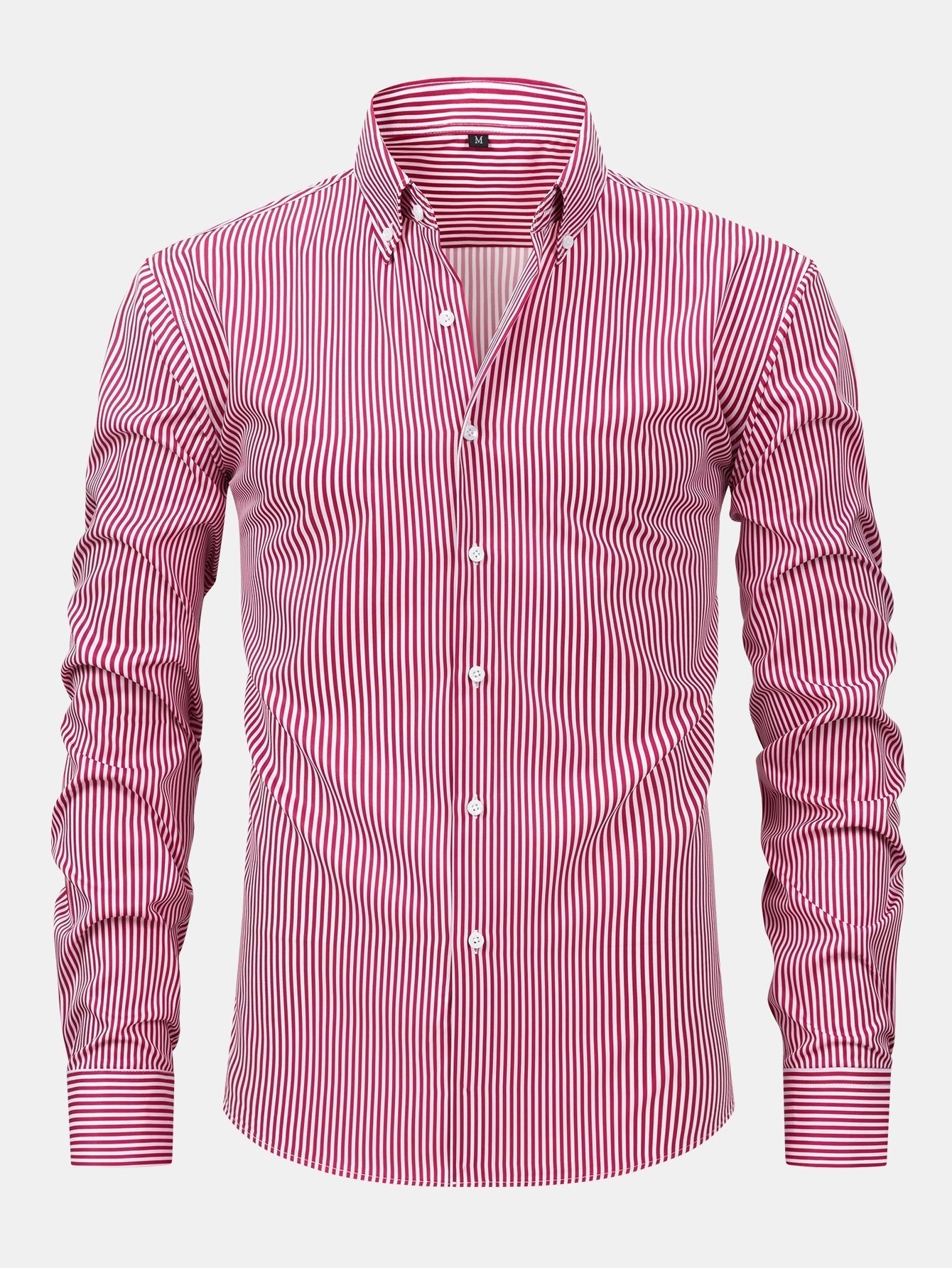 Striped Long Sleeve Shirt with Buttons & Slim Fit Tapered Pants - Montaracrest