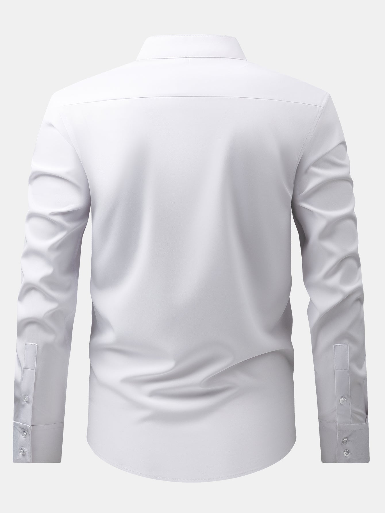 High Neck Shirt & Slim Fit Flared Leg Trousers