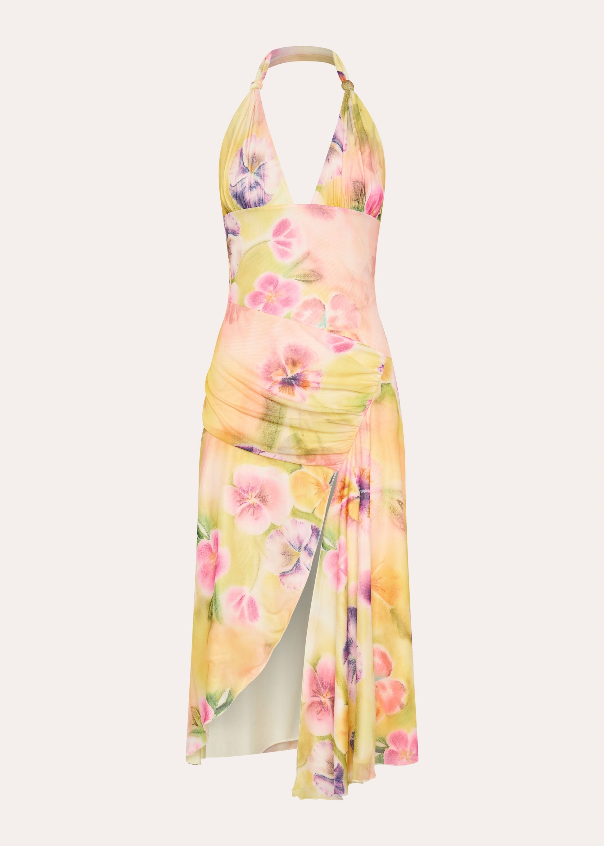 Montaracrest Floral Mirage Midi Dress featuring a vibrant floral pattern and flowy midi length, perfect for spring and summer wear.