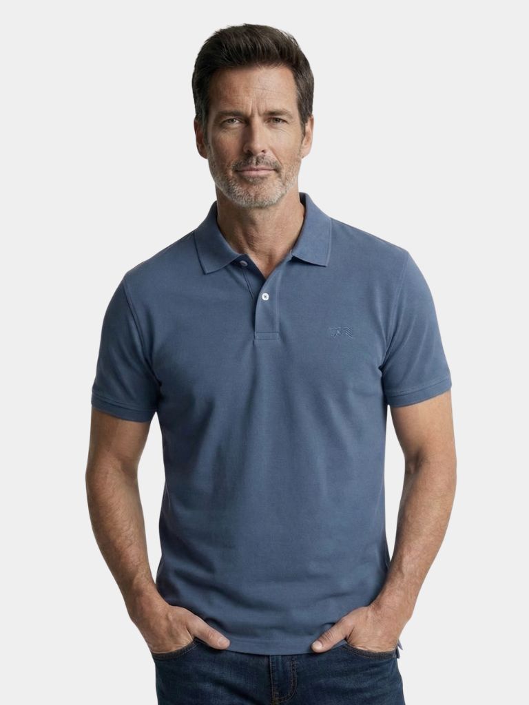 Cotton essential polo shirt by Montaracrest, featuring a classic fit and collar in a neutral color.