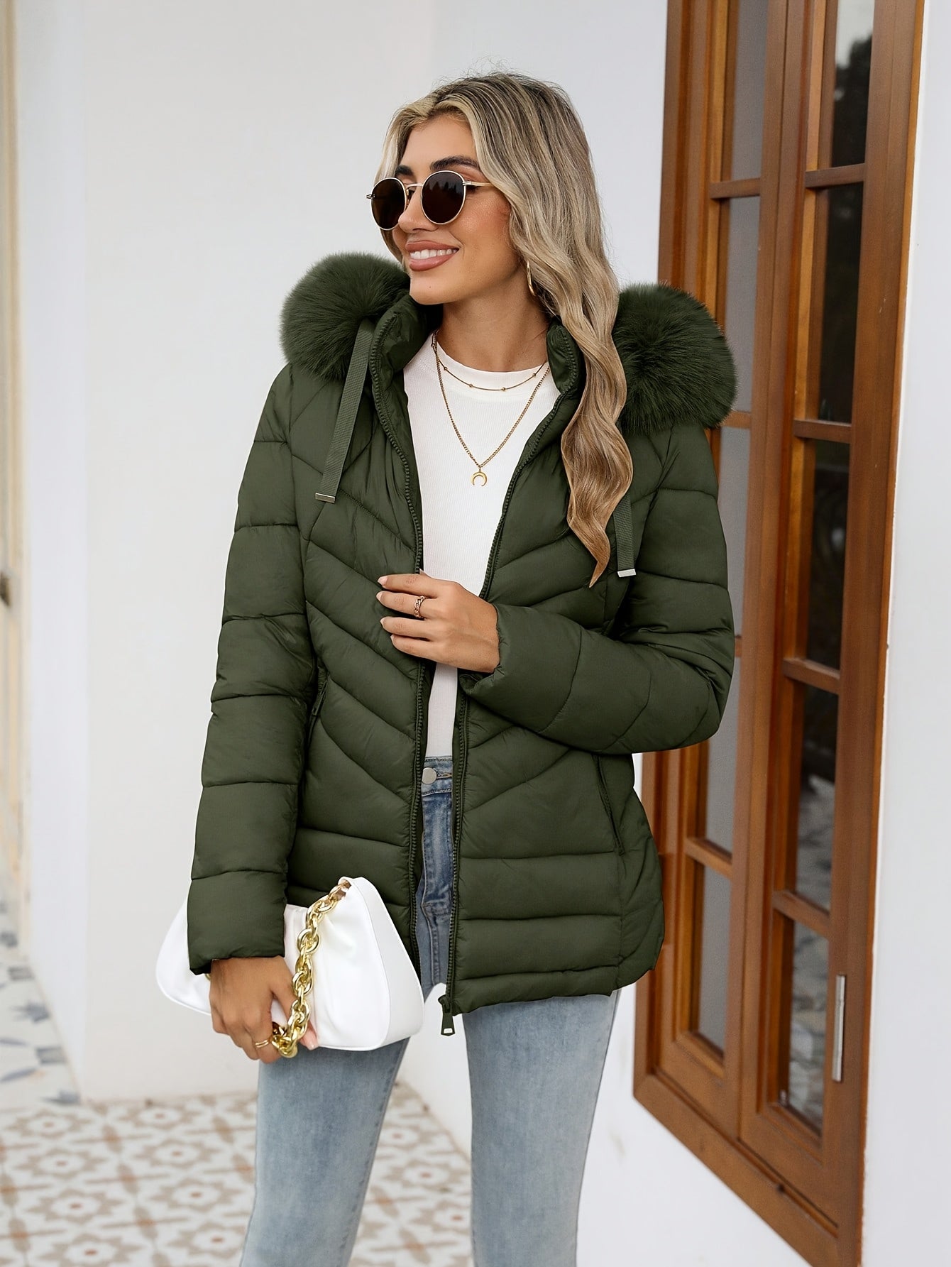 Ruby | Faux-Fur Hooded Quilted Puffer Jacket