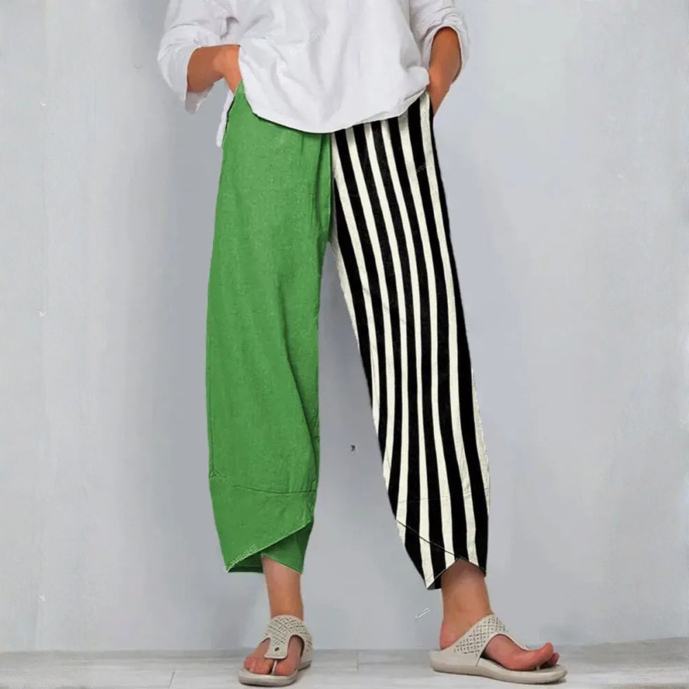 Calinda | Easy Plaid Trousers