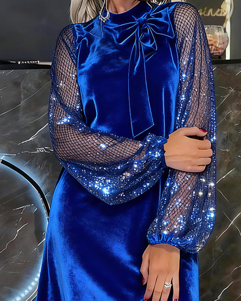 Elisavine™ | Elegant Lantern Sleeve Dress