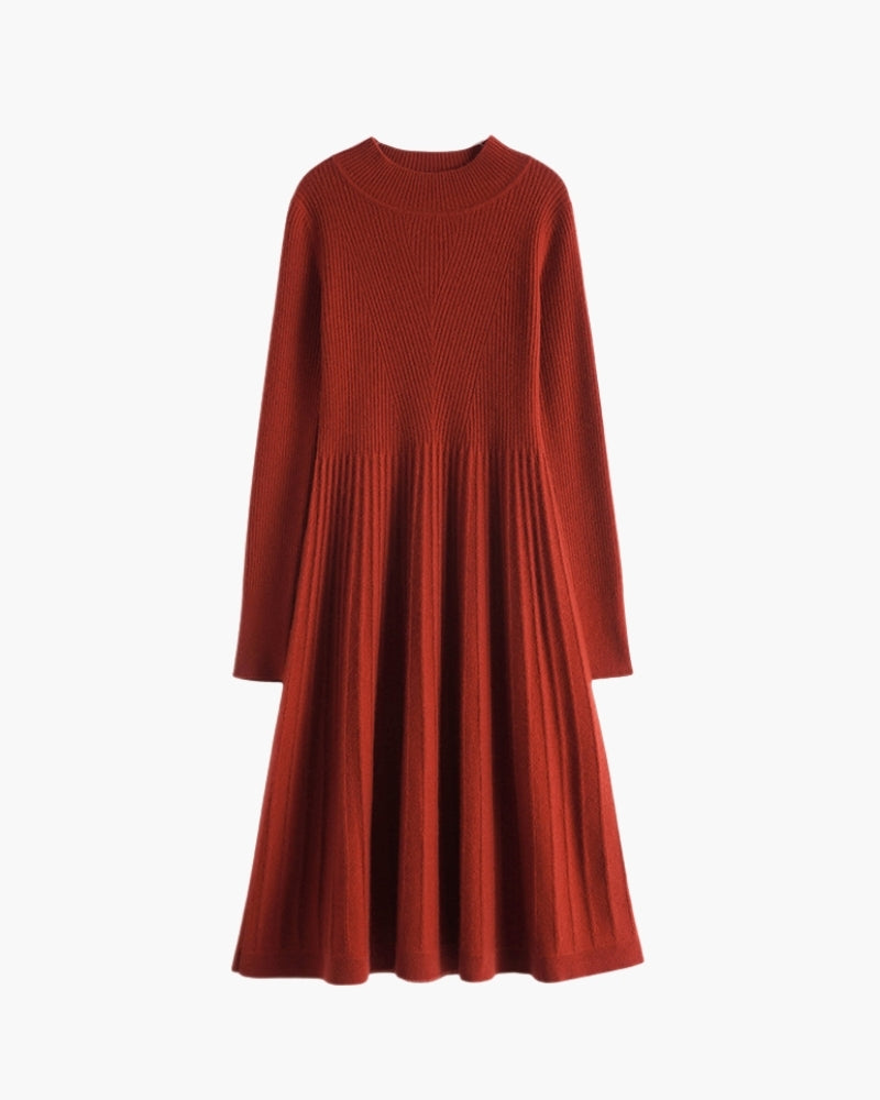 Flared Pure Cashmere Dress
