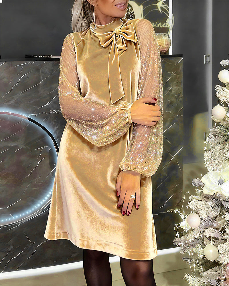 Elisavine™ | Elegant Lantern Sleeve Dress