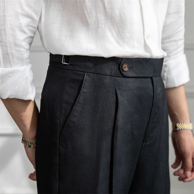 St. Barts | Pleated Linen Trousers