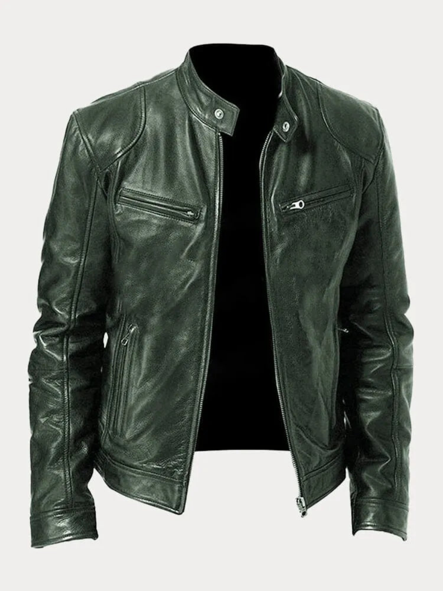 Casual Leather Jacket - Montaracrest