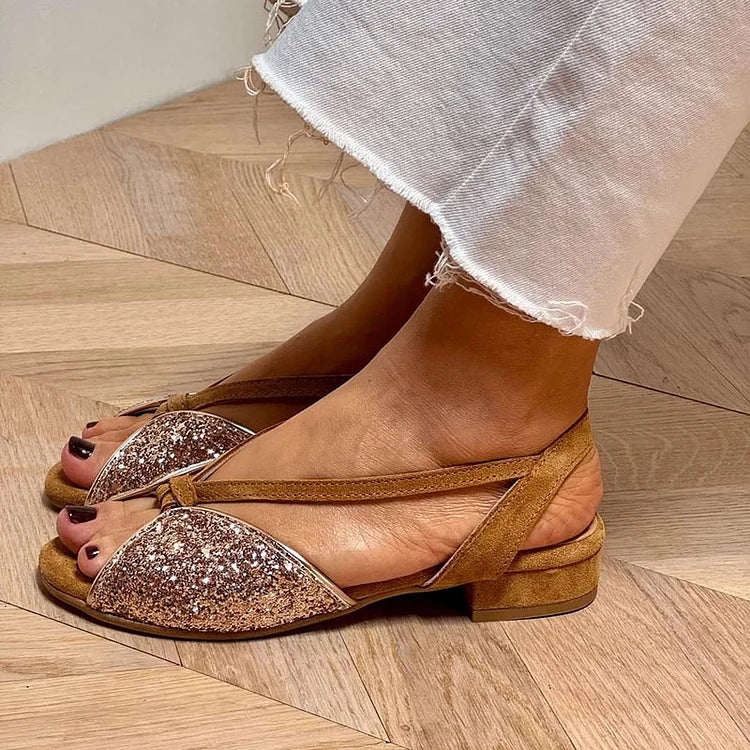 Montaracrest glitter basso sandal featuring a strappy design and sparkling glitter finish, perfect for stylish summer footwear.