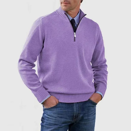 Elegant Men's Half-Zip Sweater