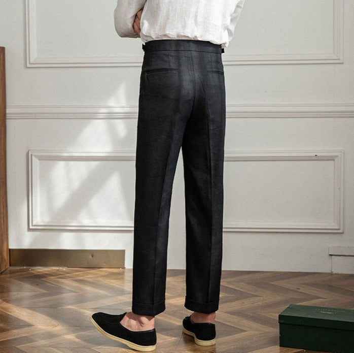 St. Barts | Pleated Linen Trousers
