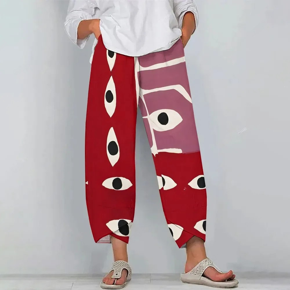 Calinda | Easy Plaid Trousers