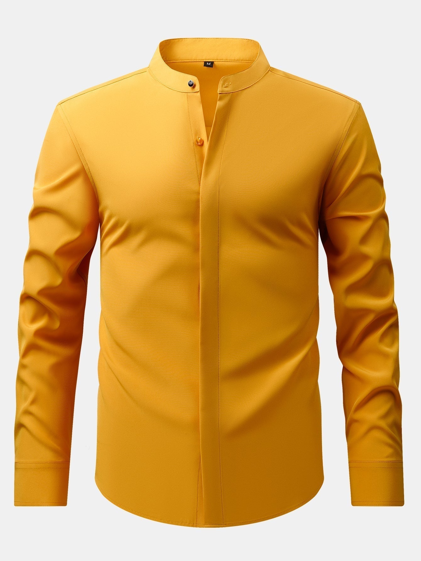 Chic High Collar Shirt with Flared Leg Slim Fit Trousers - Montaracrest