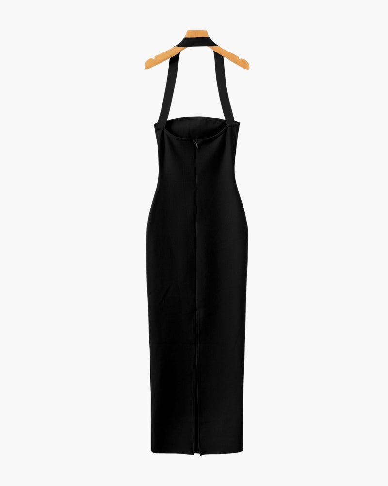 Abito Maxi Slim Fit con Scollo Halter - Montaracrest