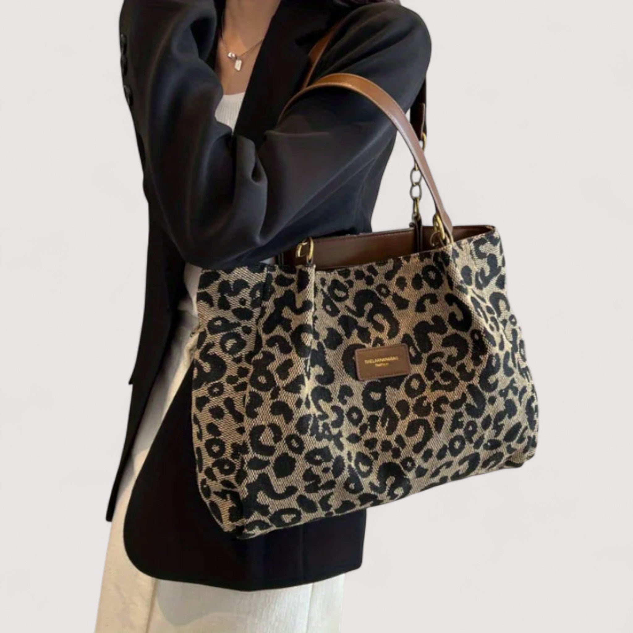 Lévrier – Leopard Canvas Shopping Bag