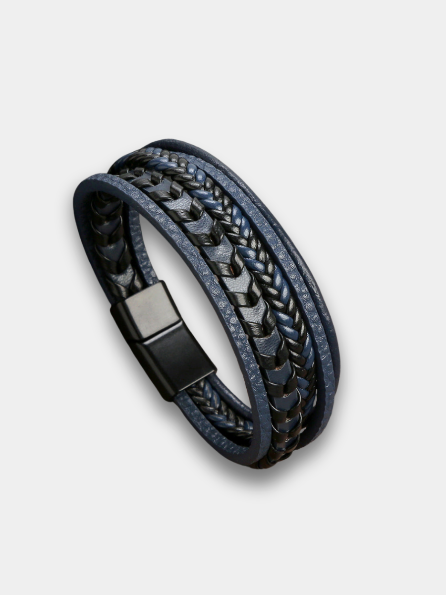 Premium Men's Leather Bracelet - Luxury Style - Montaracrest