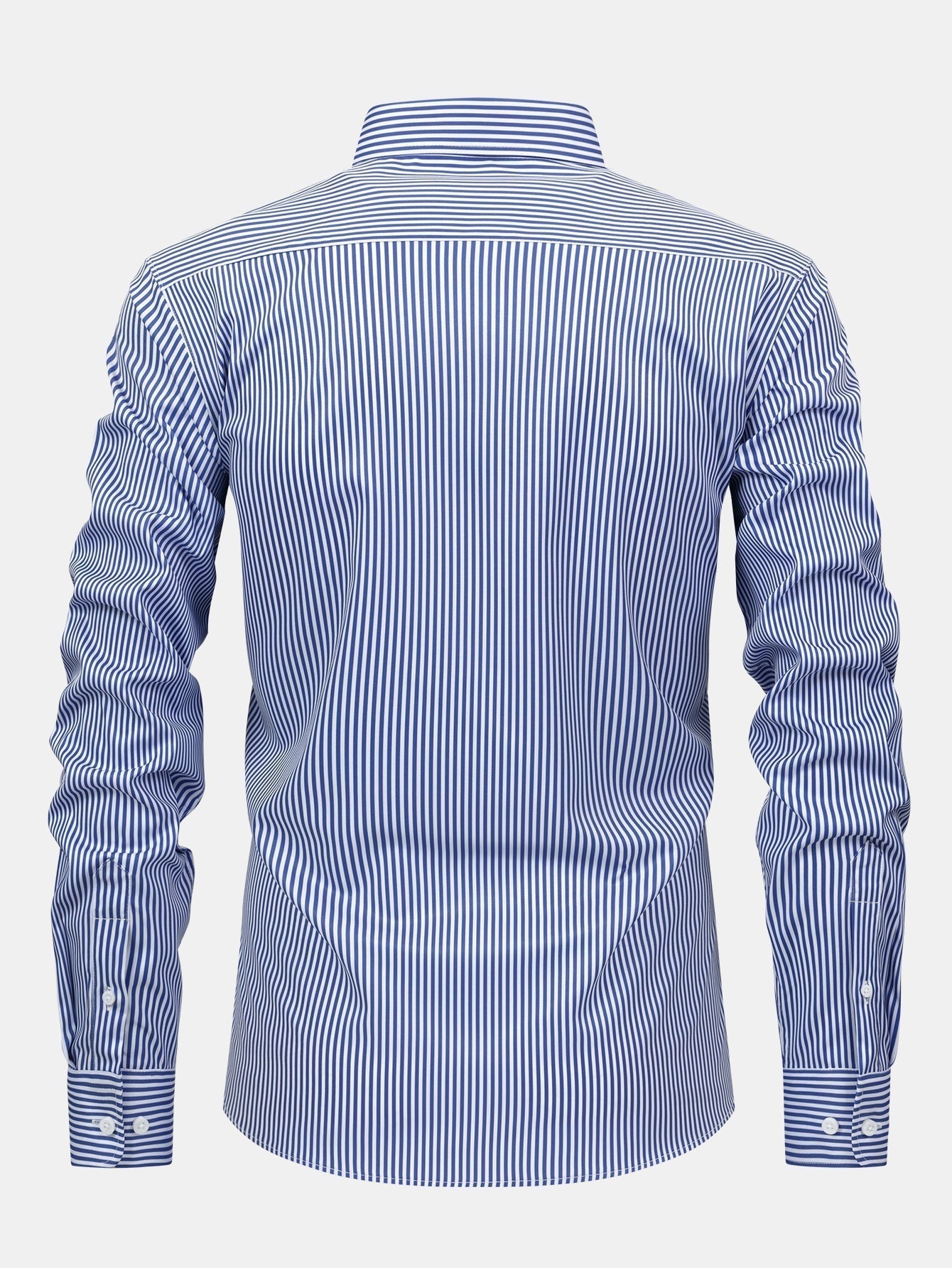 Striped Long Sleeve Shirt with Buttons & Slim Fit Tapered Pants - Montaracrest