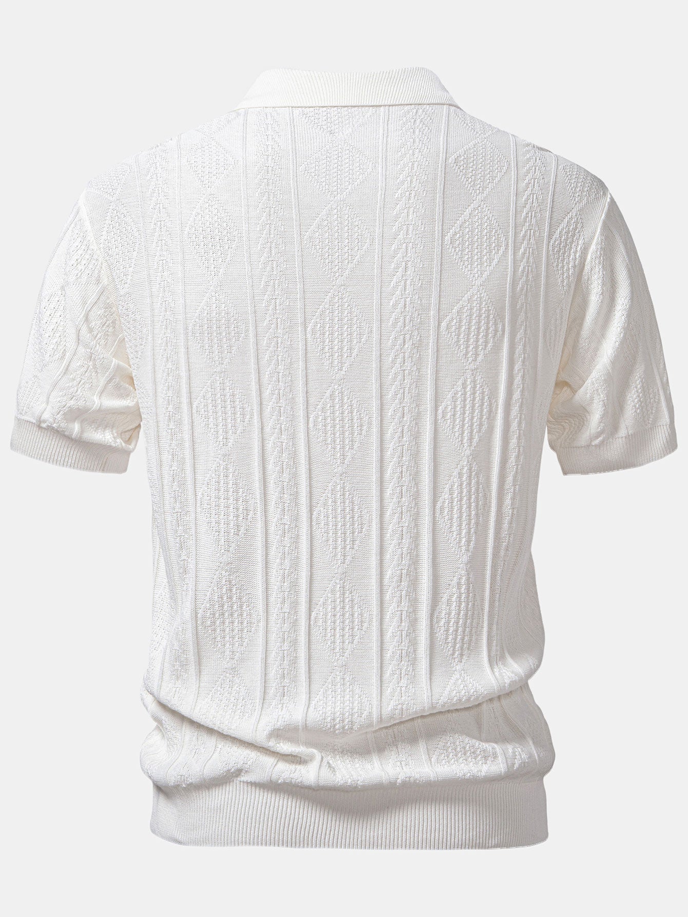 Geometric Jacquard Polo with Tapered Slim Fit Pants - Montaracrest