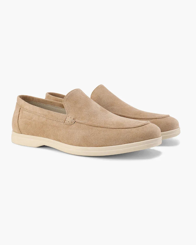 Suede Leather Slip-On Loafers - Montaracrest