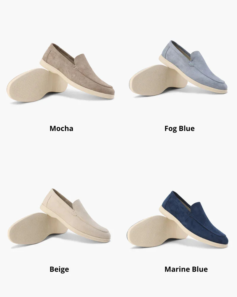 Suede Leather Slip-On Loafers - Montaracrest