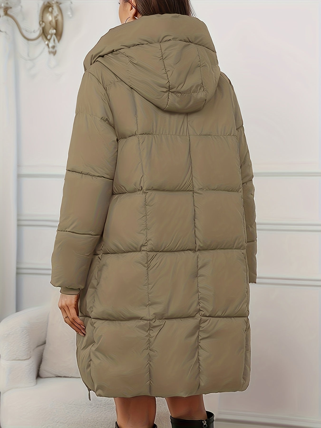 Hannah | Longline Hooded Puffer Coat
