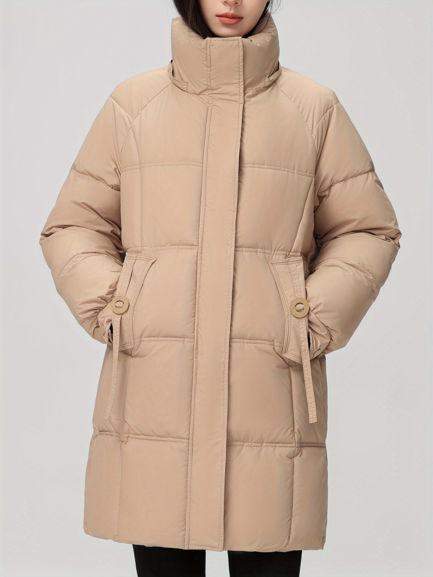 Amelia | Belted Hooded Longline Puffer Coat