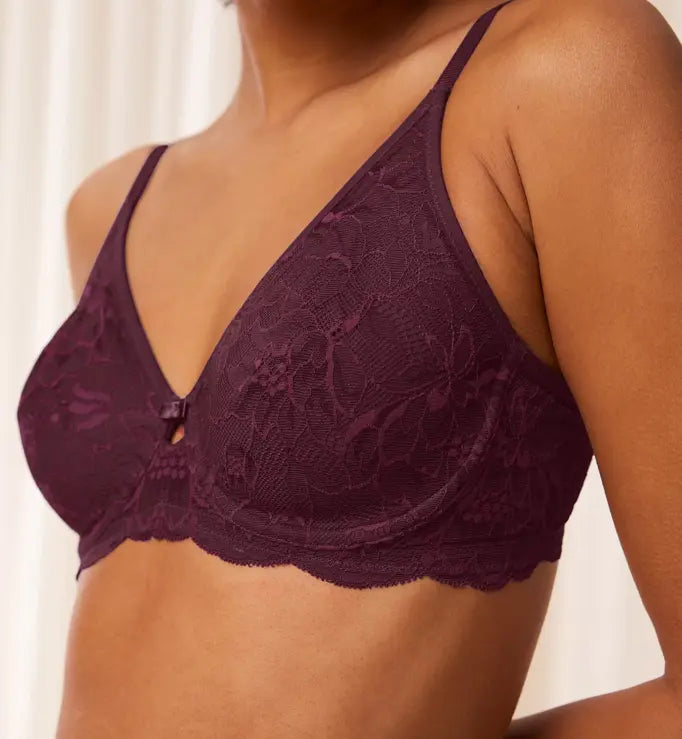 Underwired bra - Amourette Charm T W02 - Burgundy (00EG)