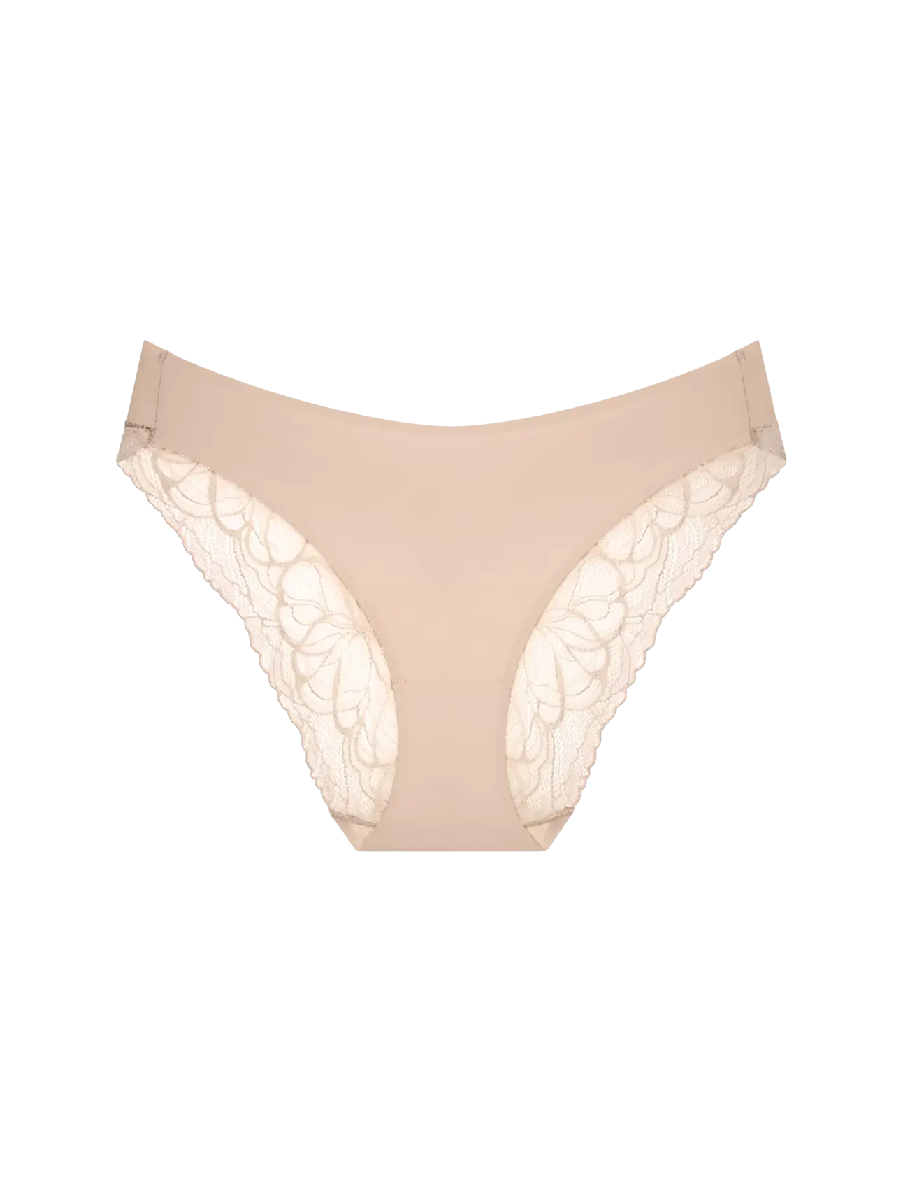 luxe slip - Body Make-Up Illusion Lace highleg Tai - Black and nude