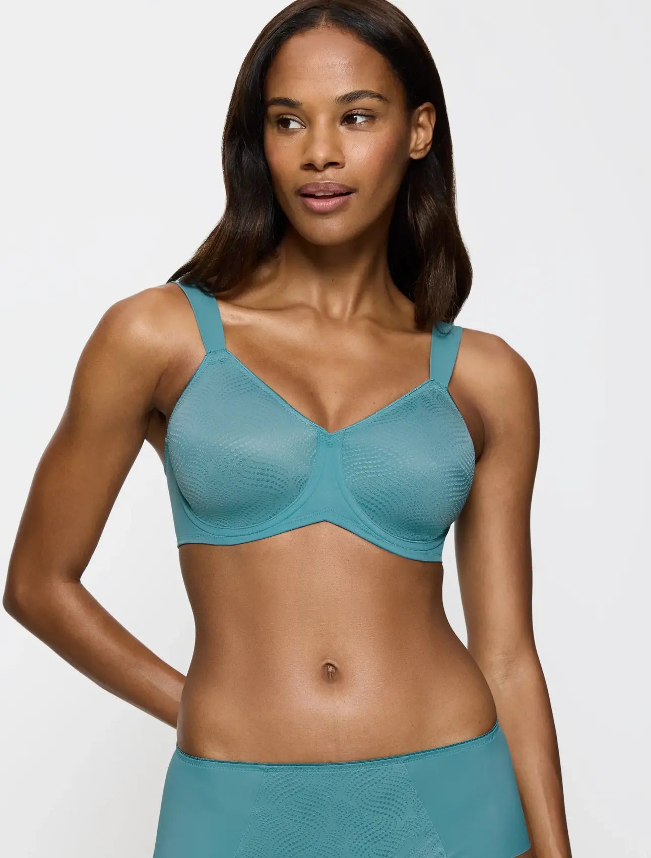 Underwired bra - Essential Minimizer T W X - 1597 QUIET TURQUOISE