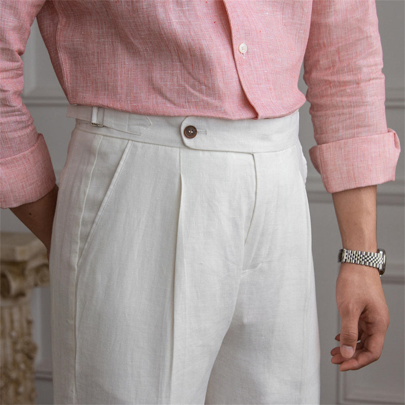 St. Barts | Pleated Linen Trousers