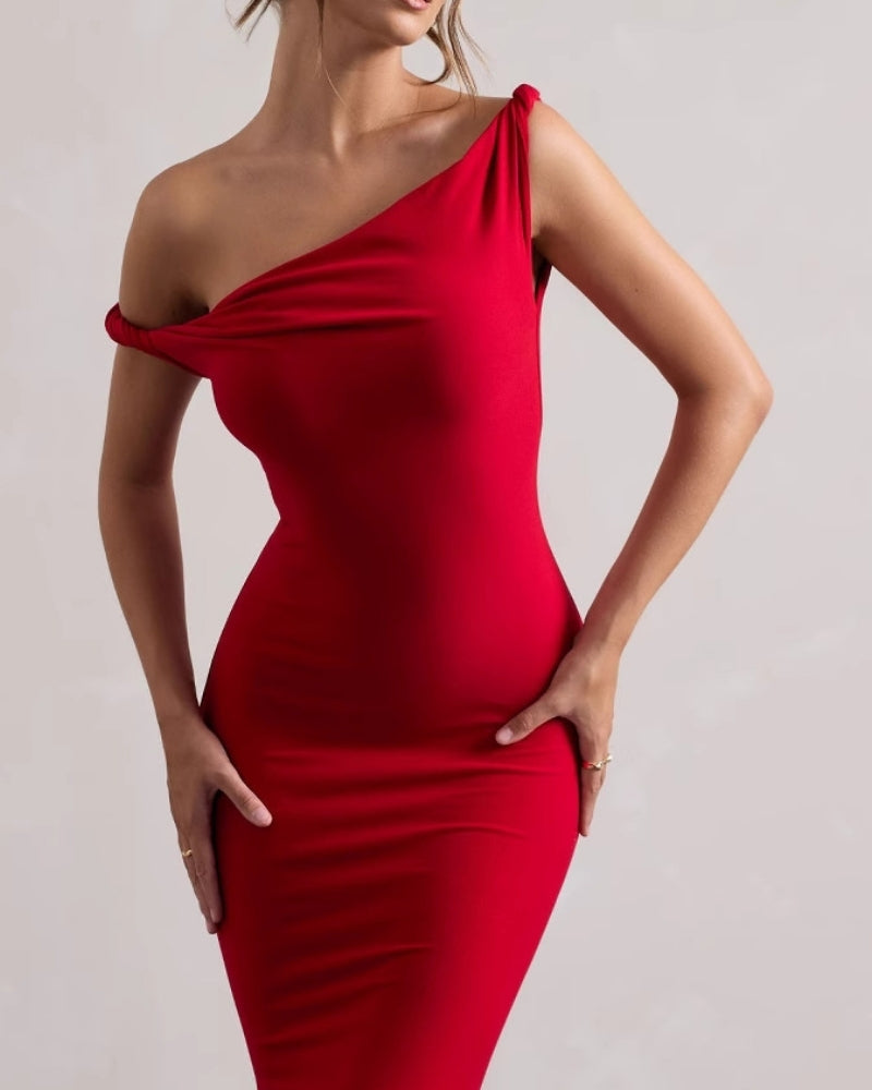 Abito Lungo Bodycon Monospalla - Montaracrest