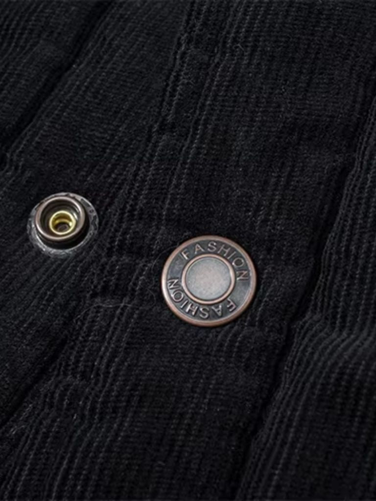 Montaracrest Heritage Sherpa corduroy jacket with a cozy collar, front button closure, and classic design.