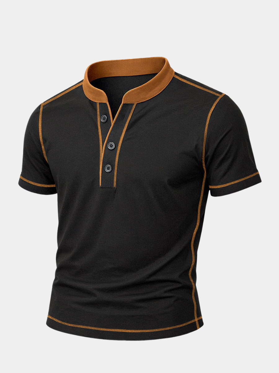 OLIVIER | Henley Shirt with Ember Trim