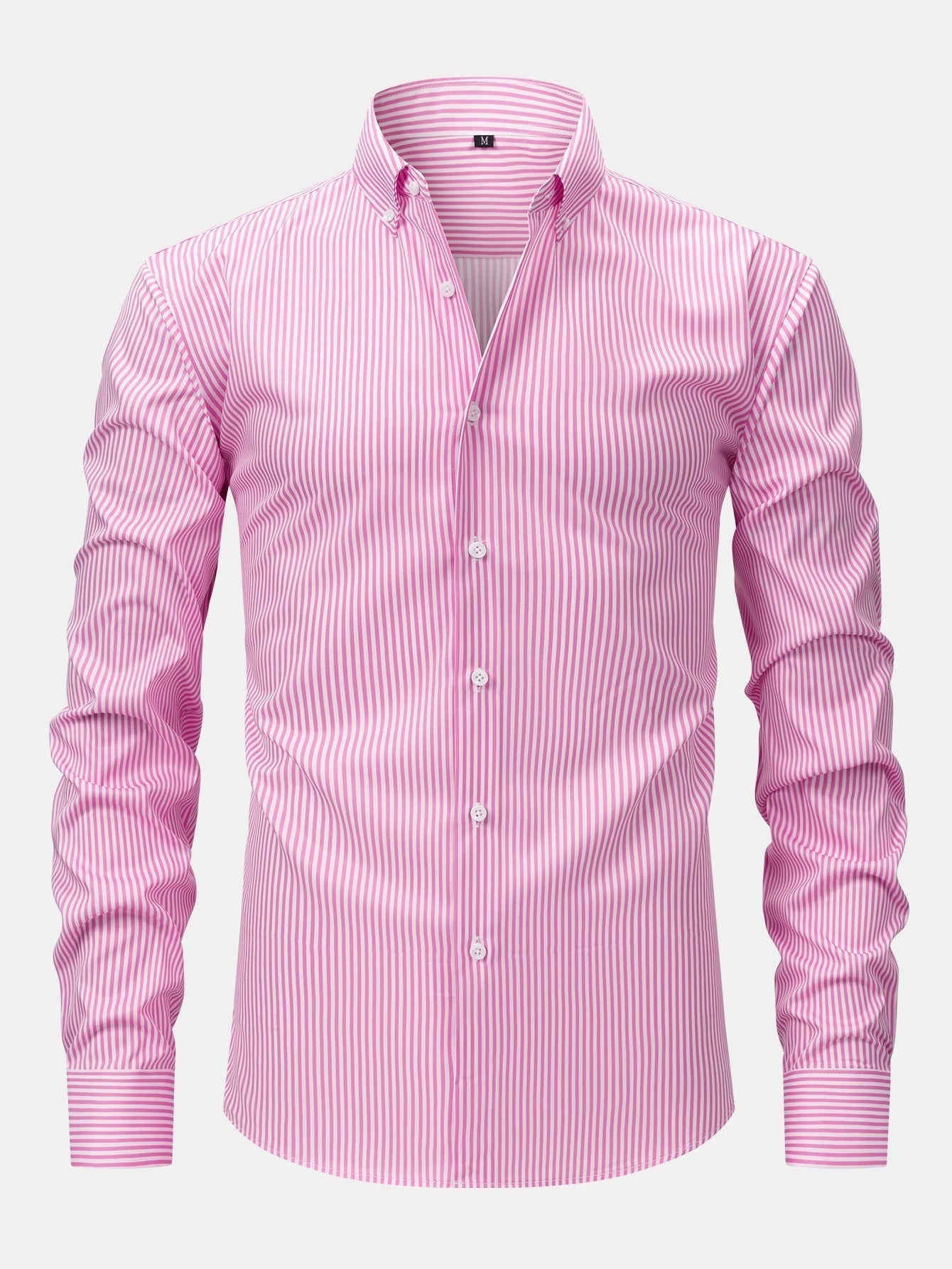 Striped Long Sleeve Shirt with Buttons & Slim Fit Tapered Pants - Montaracrest