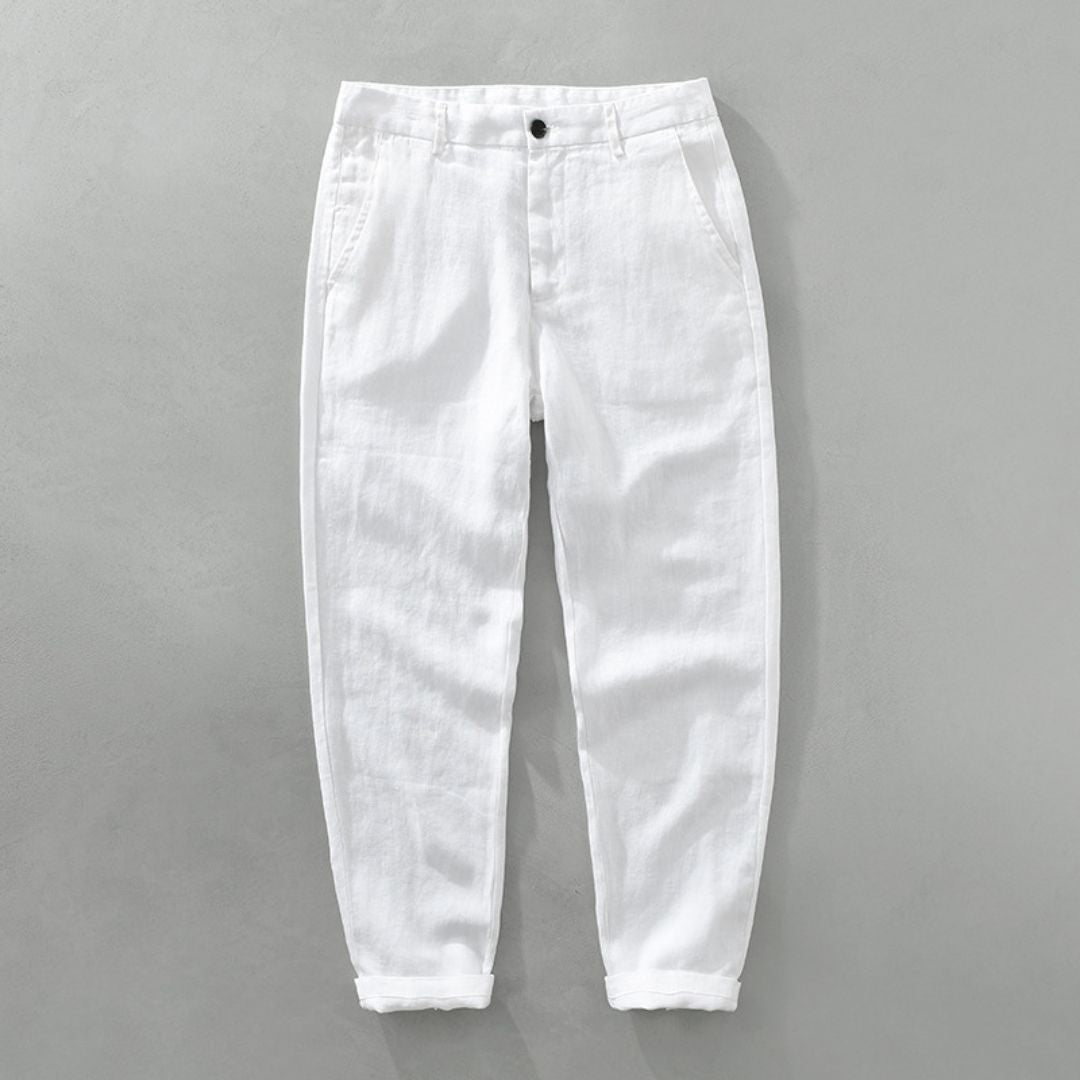 Classic Straight Linen Pants - Montaracrest