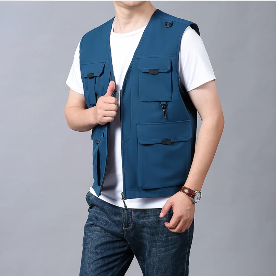 Versatile Multi-Pocket Breathable Cargo Vest - Montaracrest