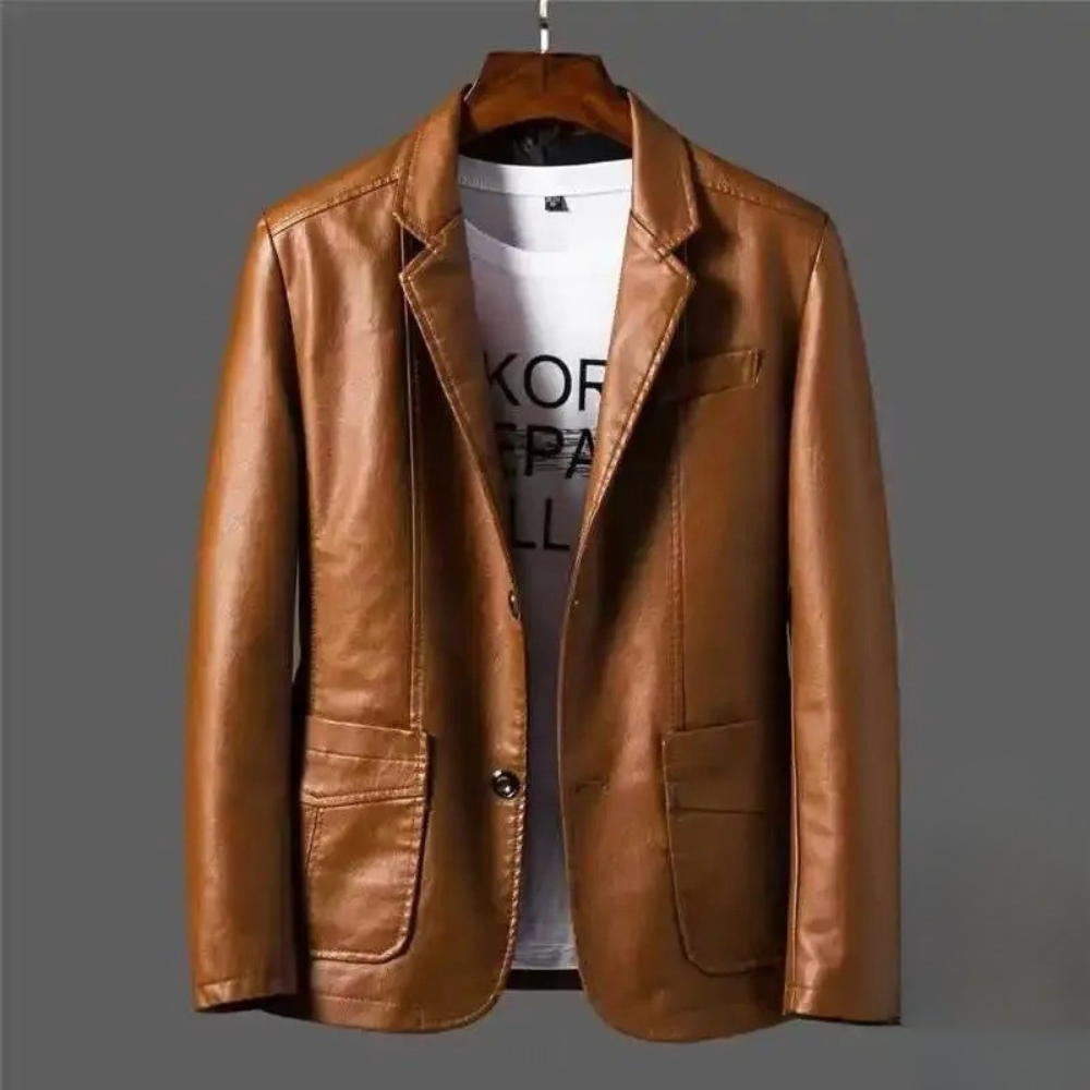 Premium Men's Leather Jacket - High-End Fashion