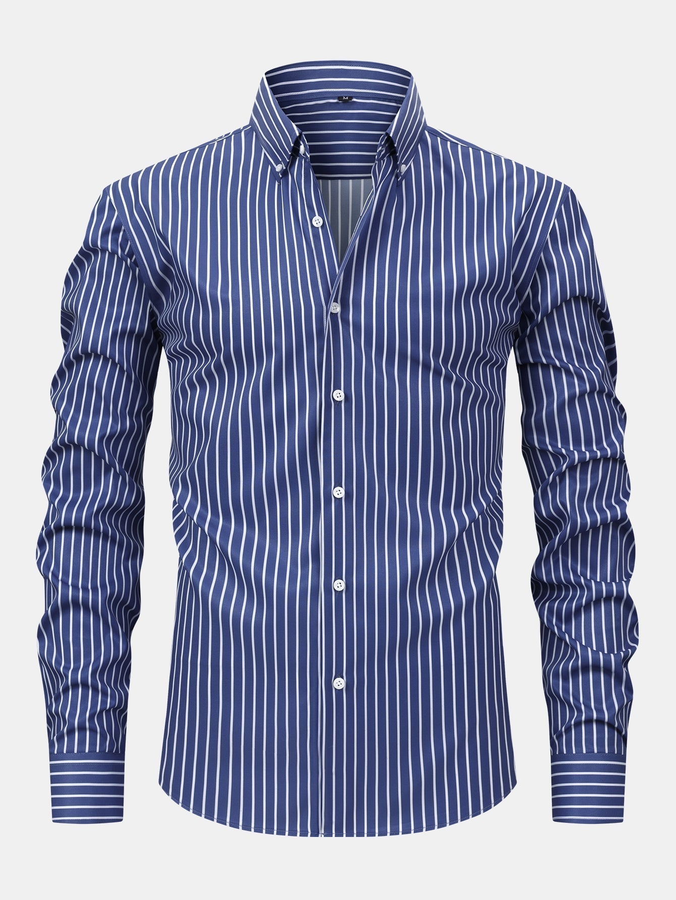 Button-Up Long Sleeve Striped Shirt