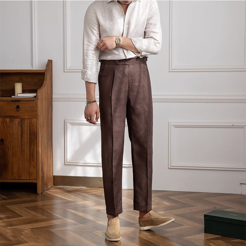St. Barts | Pleated Linen Trousers