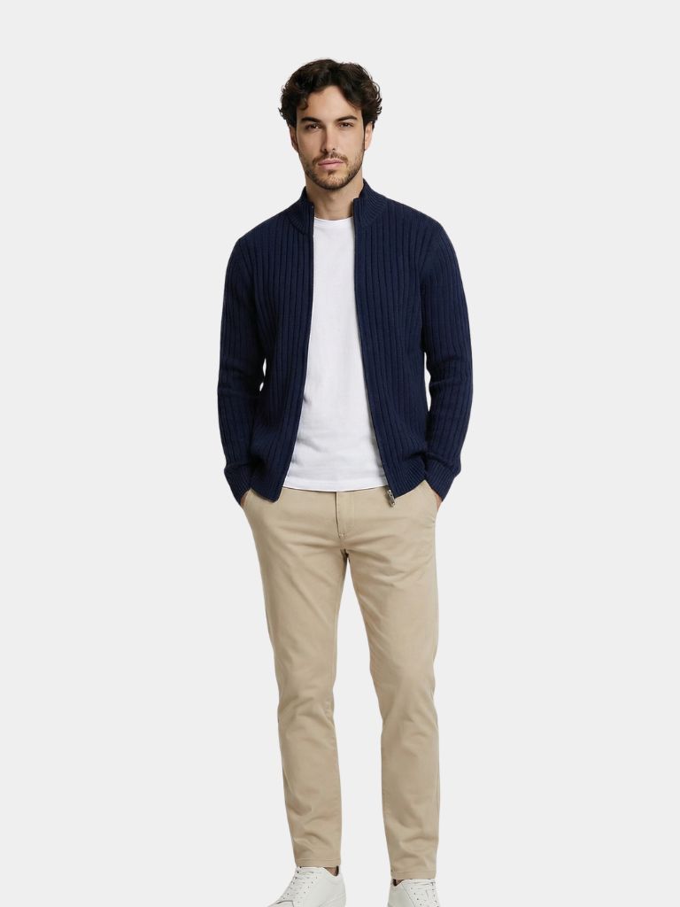 Montaracrest Regency knit sweater jacket showing a cozy, patterned wool trui in a stylish design.