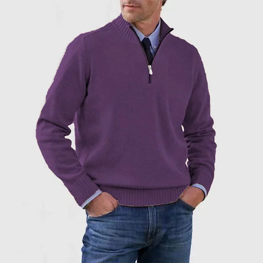 Elegant Men's Half-Zip Sweater