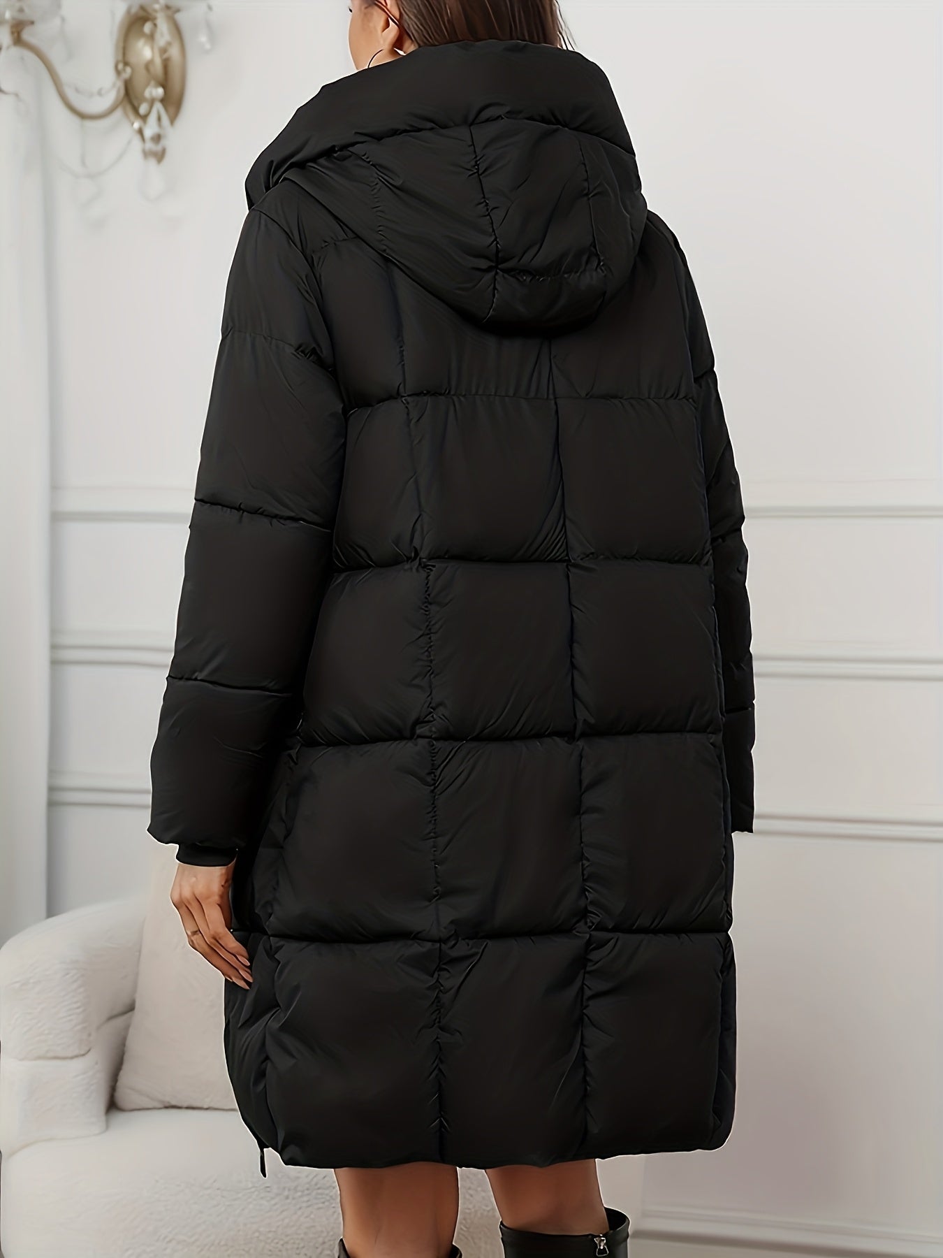 Hannah | Longline Hooded Puffer Coat