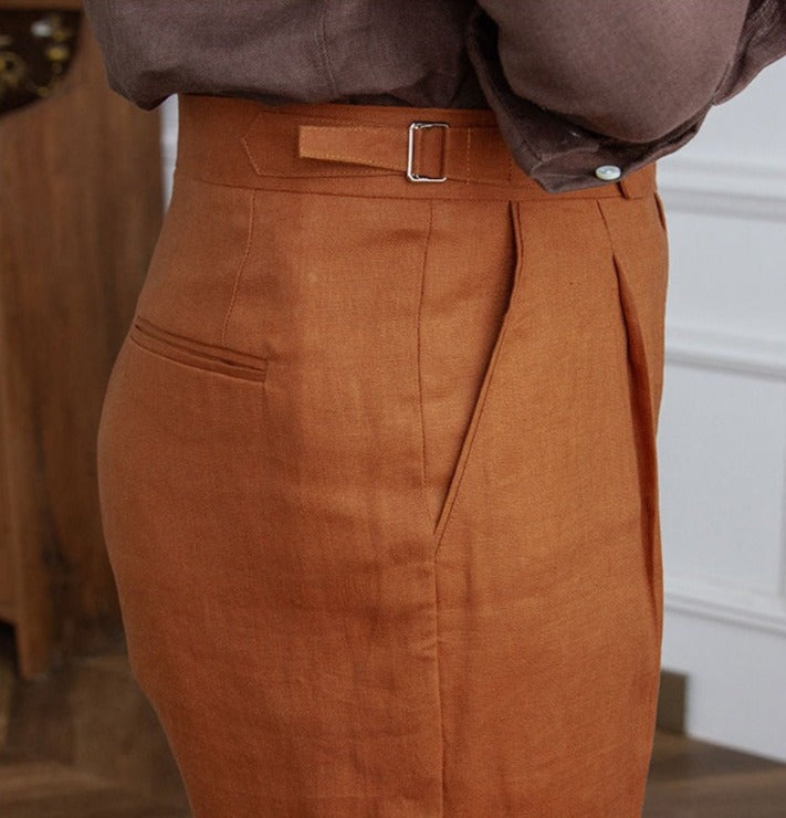 St. Barts | Pleated Linen Trousers