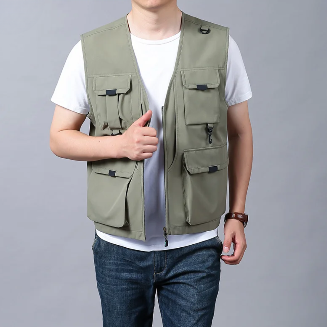 Versatile Multi-Pocket Breathable Cargo Vest - Montaracrest
