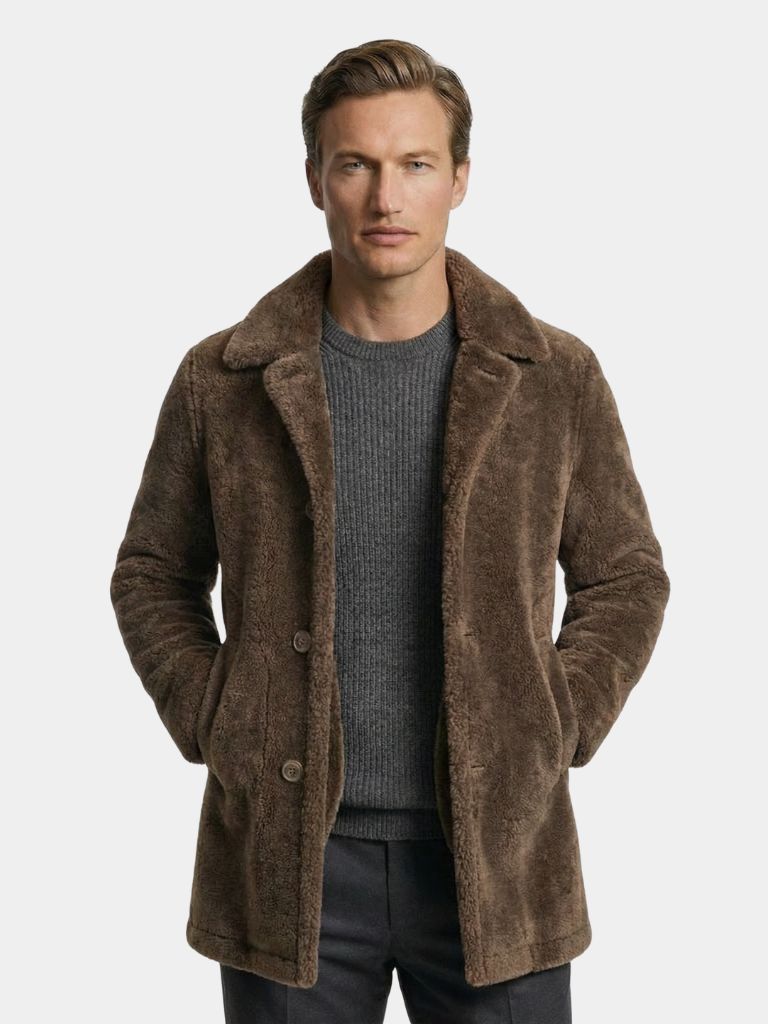 Montaracrest Giacca Doppiopetto Legacy in stylish, tailored double-breasted jacket displayed on a hanger.