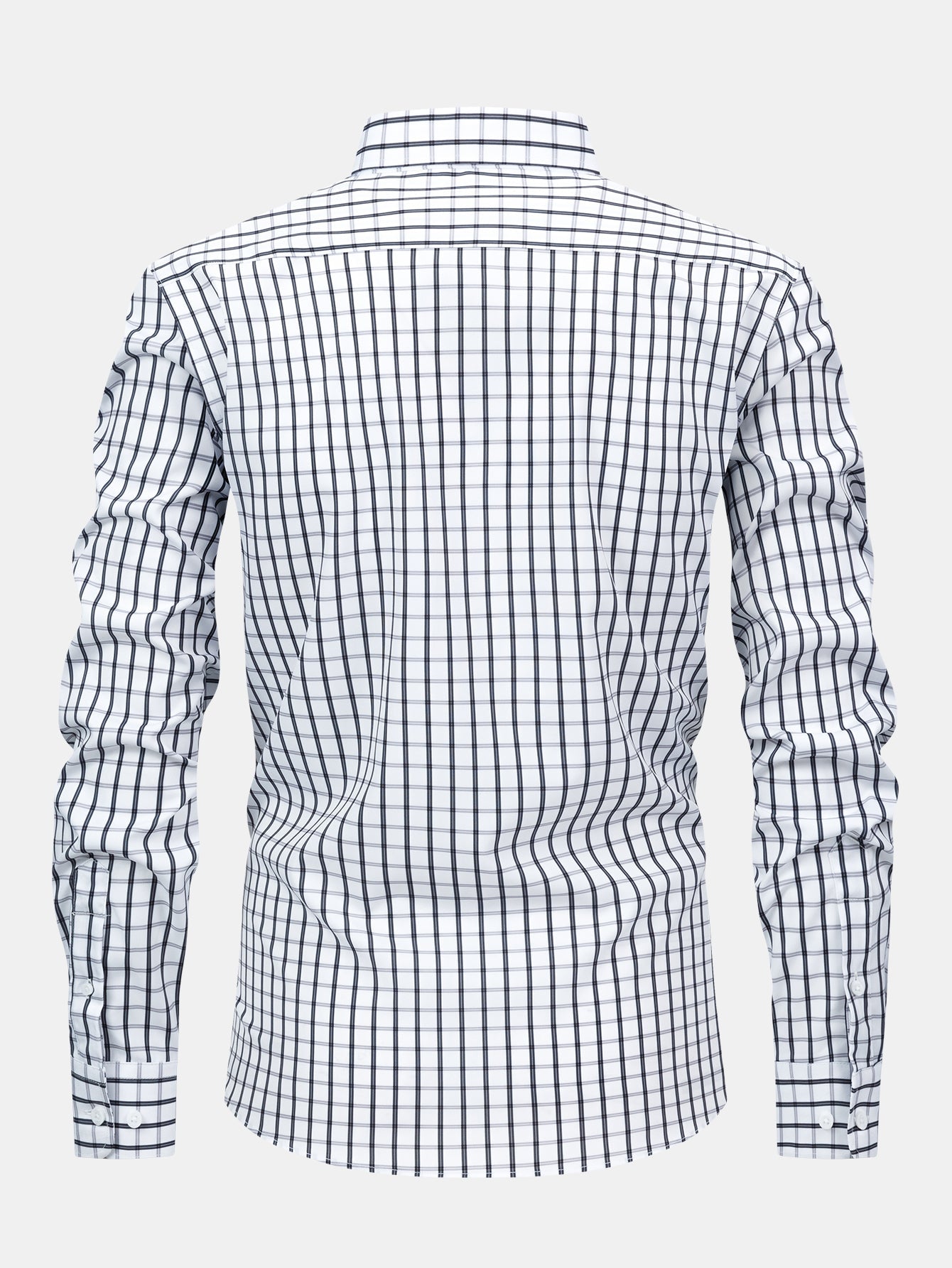 Checked Long Sleeve Shirt with Buttons & Slim Fit Narrow Leg Pants